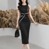 Đầm Body thiết kế dáng ôm không tay Gemmi fashion, DK8410