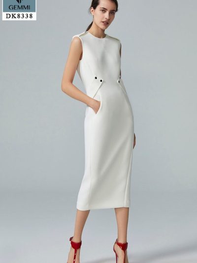 Đầm Body Dáng Dài Đính Cúc GEMMI Fashion, DK8338