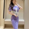 Đầm Body Phối Nơ  GEMMI Fashion, DK8617