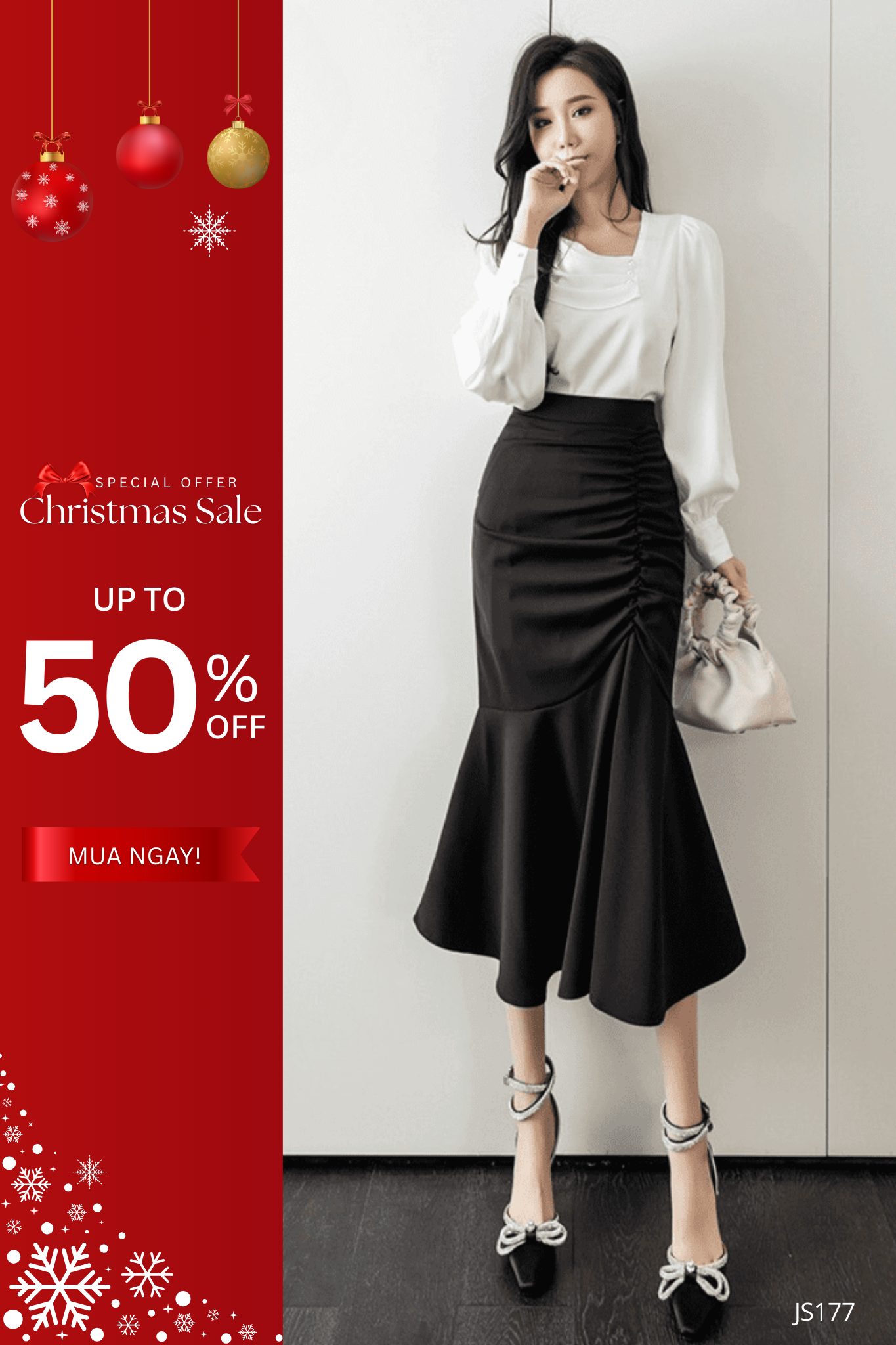 Chân váy đuôi cá GEMMI Fashion, JS177