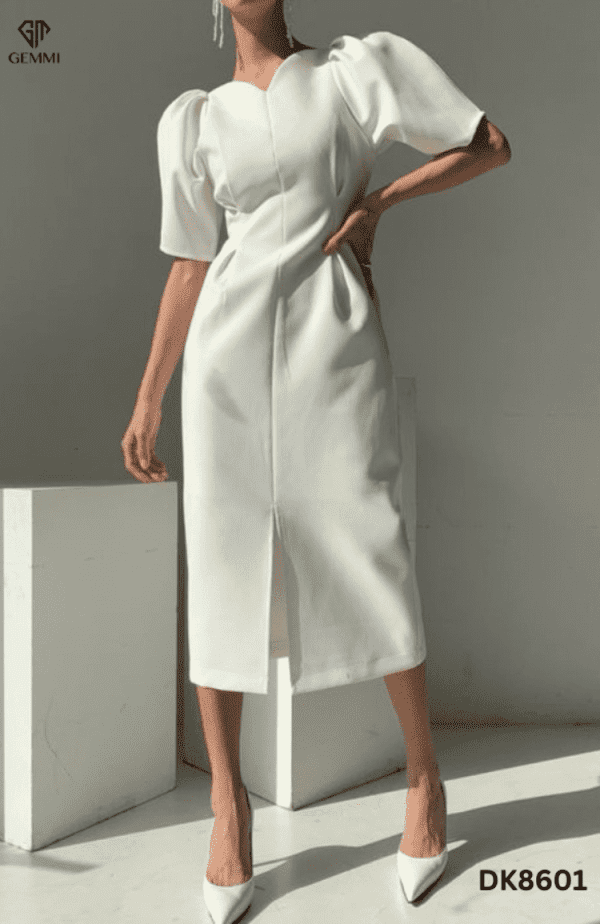 Đầm tay bồng cổ tim GEMMI Fashion, DK8601 - Hình ảnh 6