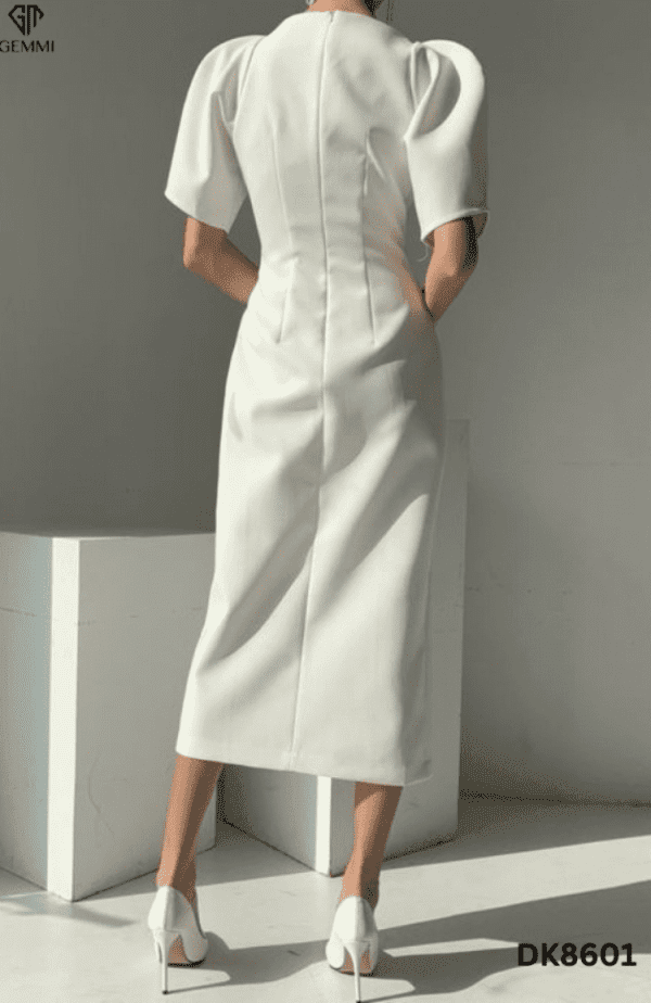 Đầm tay bồng cổ tim GEMMI Fashion, DK8601 - Hình ảnh 4