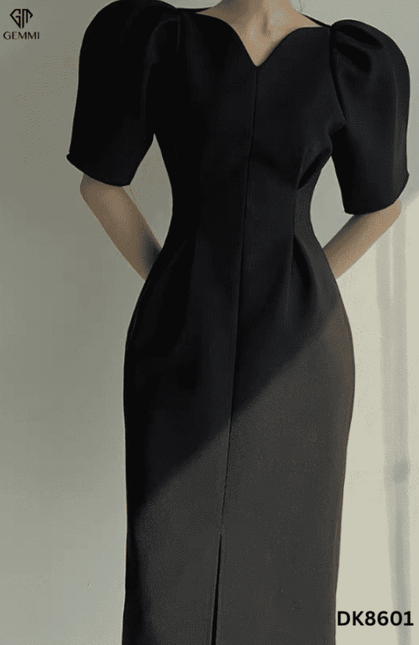 Đầm tay bồng cổ tim GEMMI Fashion, DK8601 - Hình ảnh 3