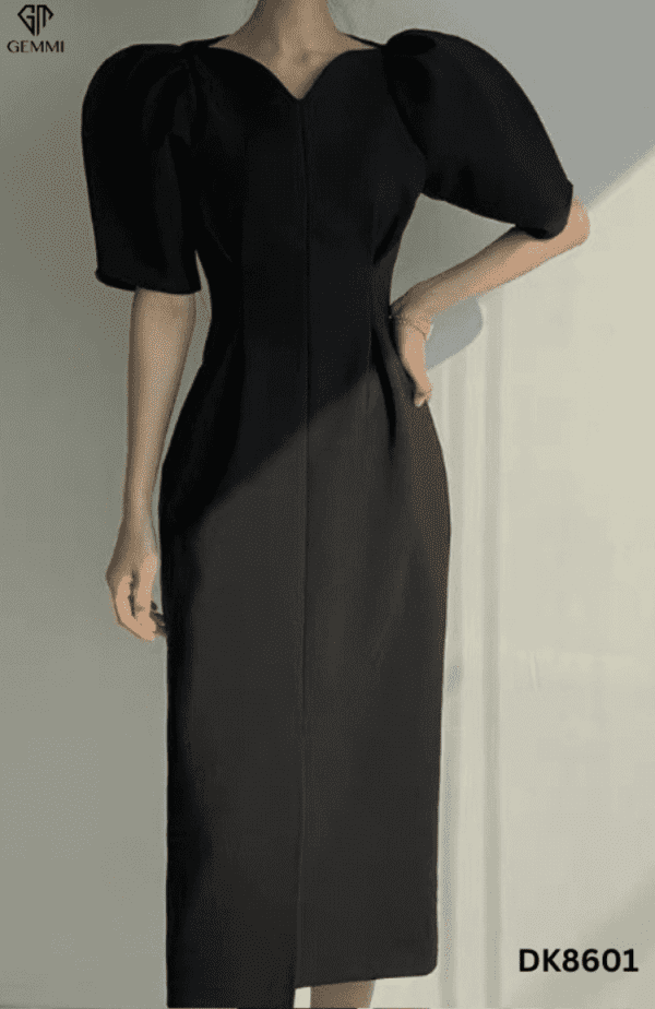 Đầm tay bồng cổ tim GEMMI Fashion, DK8601 - Hình ảnh 2
