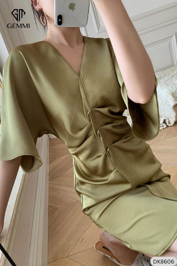 Đầm Body Cổ Tim Nhún Eo GEMMI Fashion, DK8606 - Hình ảnh 8