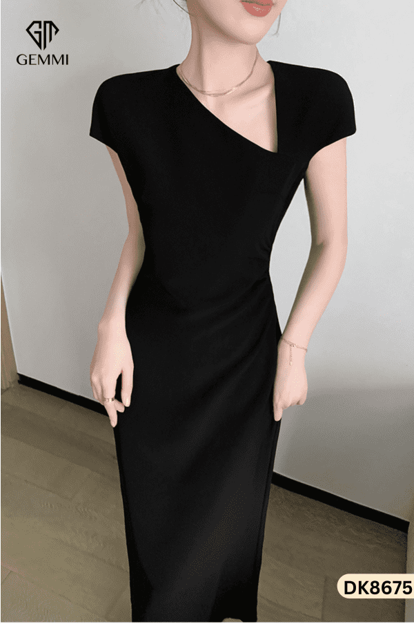 Đầm Body Cổ Tim Lệch GEMMI Fashion, DK8675 - Hình ảnh 3
