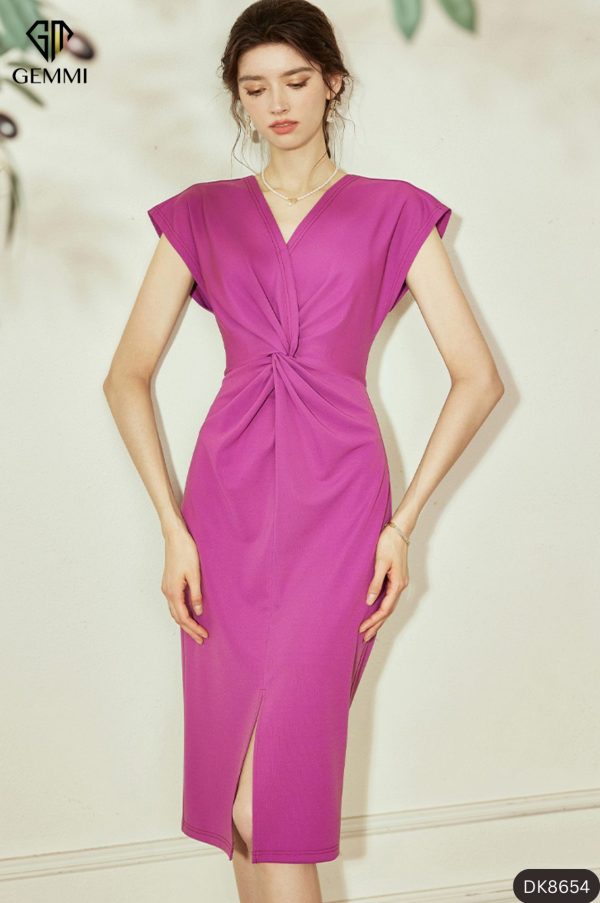 Đầm Cổ Tim Xoắn Eo GEMMI Fashion, DK8654 - Hình ảnh 6