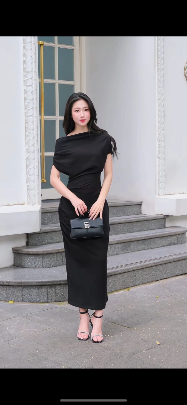 Đầm body dài lệch vai GEMMI Fashion, DK8522 - Hình ảnh 6