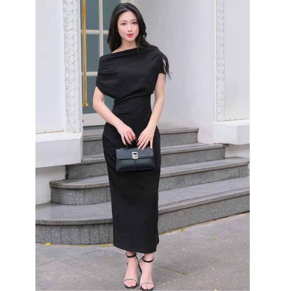Đầm body dài lệch vai GEMMI Fashion, DK8522