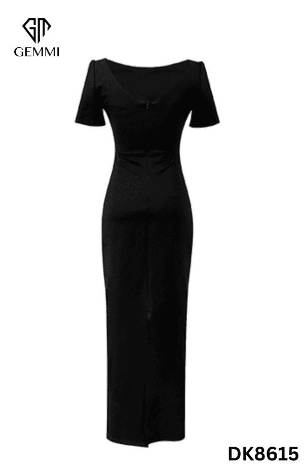 Đầm body dài nhún vai GEMMI Fashion, DK8615 - Hình ảnh 4