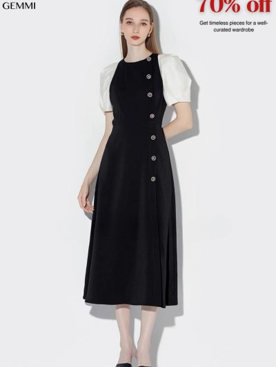 Đầm xoè tay bồng  GEMMI Fashion, DK8712