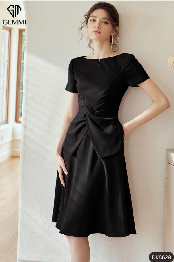 Đầm xoè xoắn eo GEMMI Fashion, DK8629 - Ảnh 5