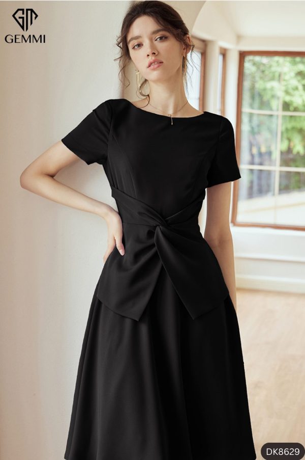 Đầm xoè xoắn eo GEMMI Fashion, DK8629 - Ảnh 4