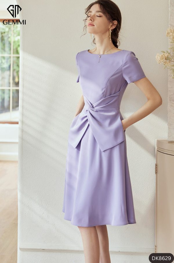 Đầm xoè xoắn eo GEMMI Fashion, DK8629 - Ảnh 3
