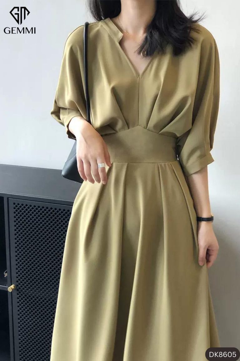 Đầm Xoè Công Sở Gemmi fashion, DK8605