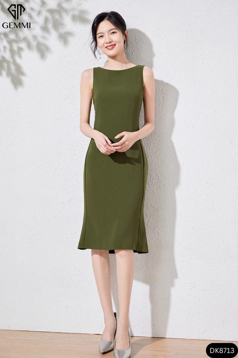 Đầm sát nách đuôi cá GEMMI Fashion, DK8713