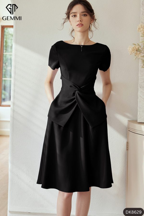 Đầm xoè xoắn eo GEMMI Fashion, DK8629 - Ảnh 10