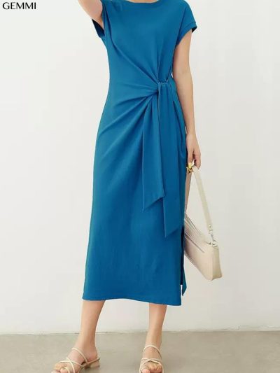 Đầm suông thắt eo Gemmi Fashion, DK8612