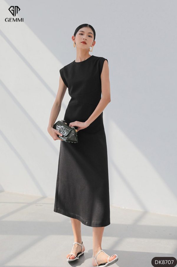 Đầm suông sát nách Gemmi fashion, DK8707 - Hình ảnh 5