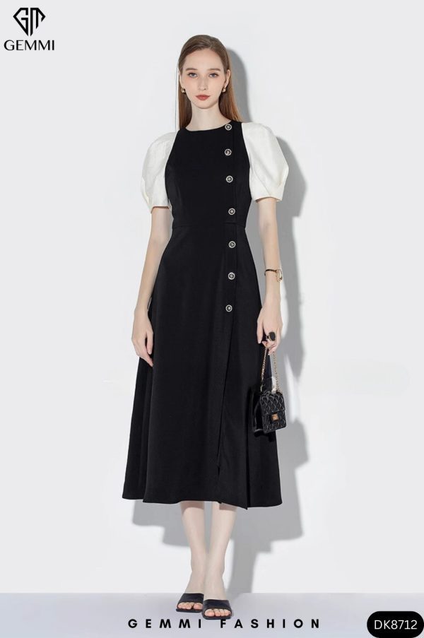 Đầm xoè tay bồng  GEMMI Fashion, DK8712 - Hình ảnh 3