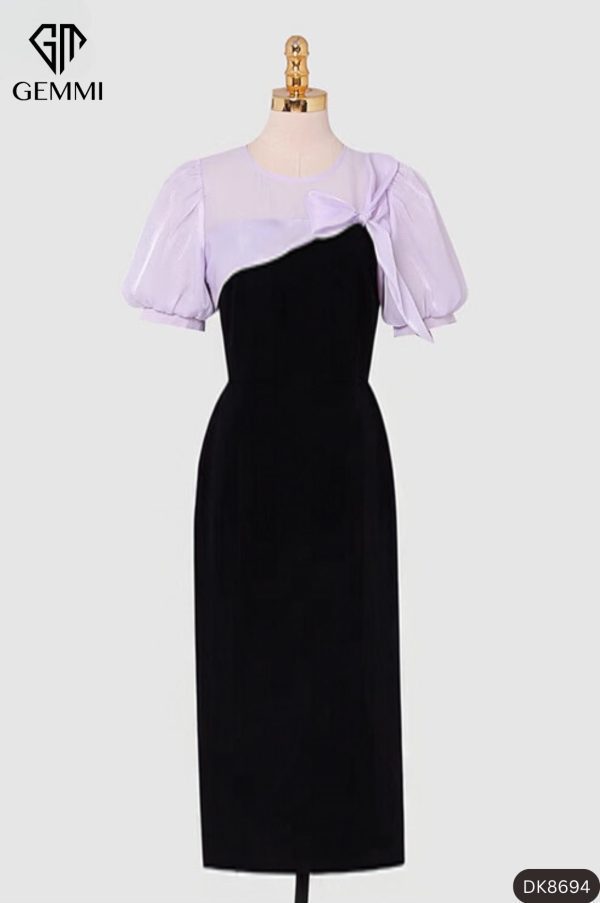 Đầm body công sở phối tay voan GEMMI Fashion, DK8694 - Hình ảnh 7