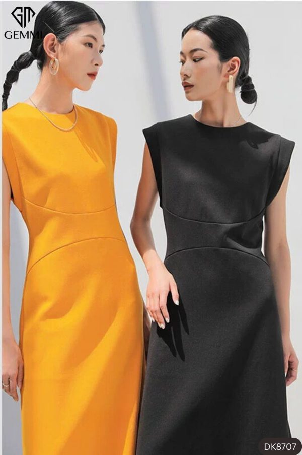 Đầm suông sát nách Gemmi fashion, DK8707 - Hình ảnh 4