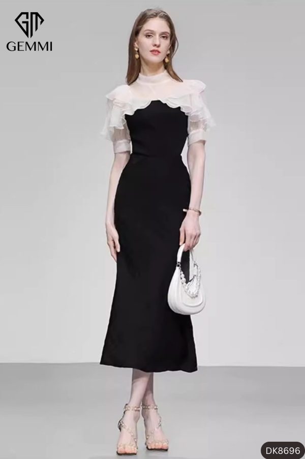 Đầm đuôi cá phối cổ GEMMI Fashion, DK8696 - Hình ảnh 4
