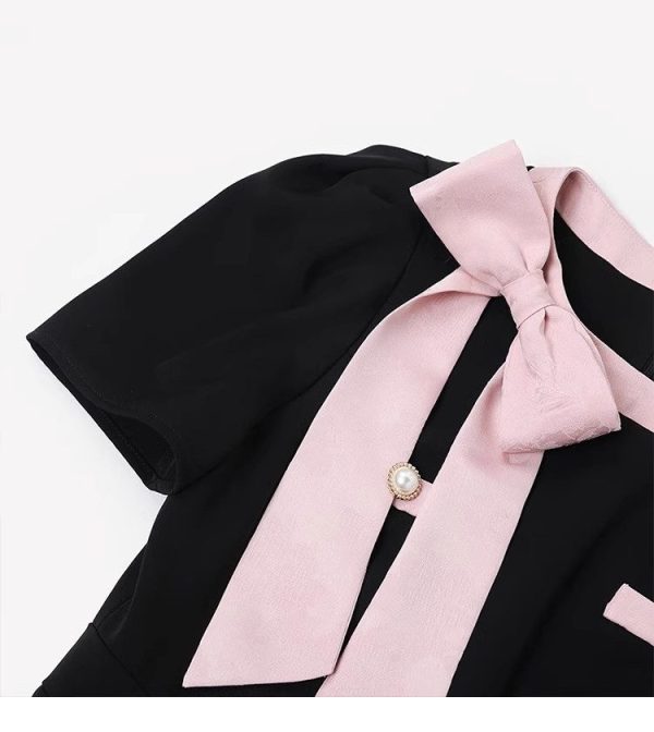 Đầm body công sở phối cổ nơ Gemmi fashion, DK8693 - Hình ảnh 5