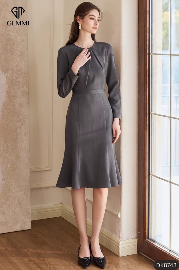 Đầm công sở dài tay GEMMI Fashion, DK8743 - Hình ảnh 4
