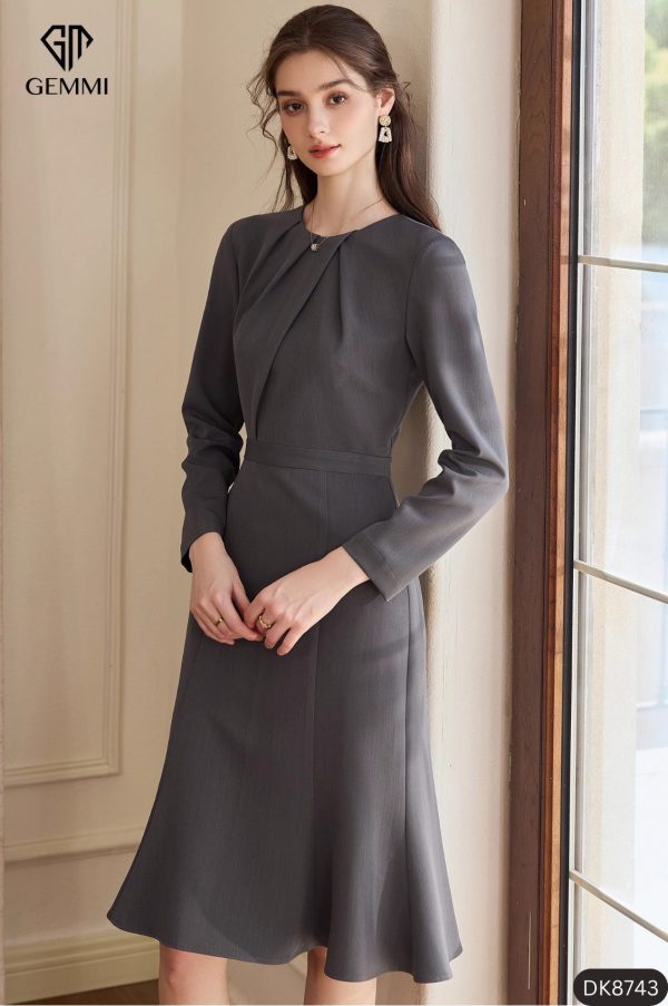 Đầm công sở dài tay GEMMI Fashion, DK8743 - Hình ảnh 3