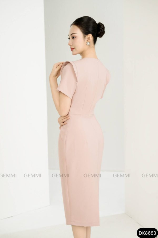 Đầm body xếp ly cổ GEMMI Fashion, DK8683 - Hình ảnh 8