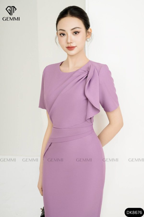 Đầm body công sở cổ tròn GEMMI Fashion, DK8676 - Hình ảnh 3
