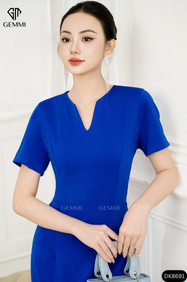 Đầm body dáng dài cổ V GEMMI Fashion, DK8691 - Hình ảnh 6