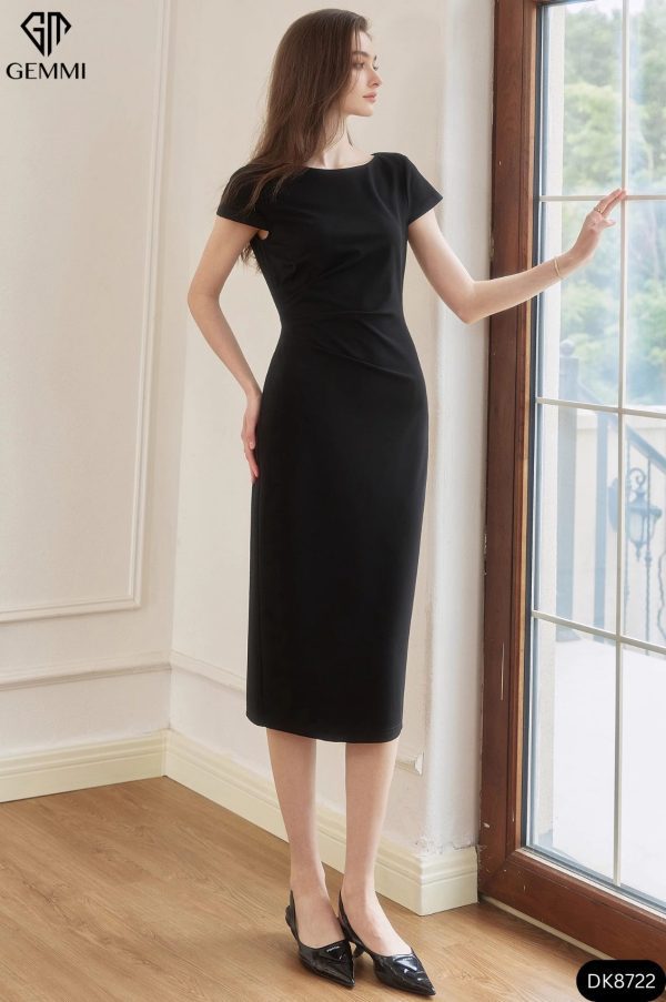 Đầm body xếp ly eo Gemmi Fashion, DK8722 - Hình ảnh 2