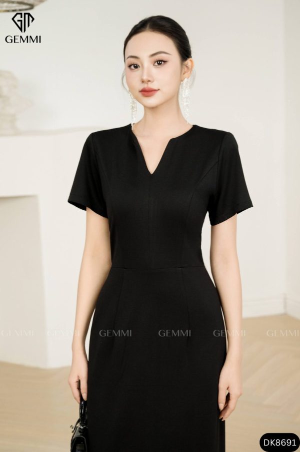 Đầm body dáng dài cổ V GEMMI Fashion, DK8691 - Hình ảnh 3