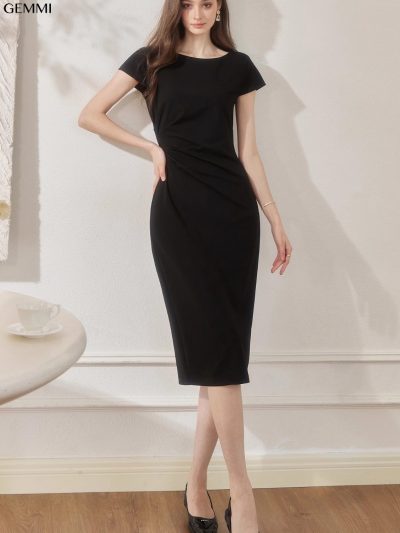 Đầm body xếp ly eo Gemmi Fashion, DK8722