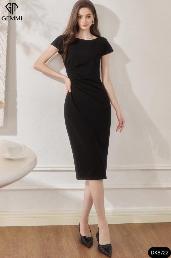 Đầm body xếp ly eo Gemmi Fashion, DK8722