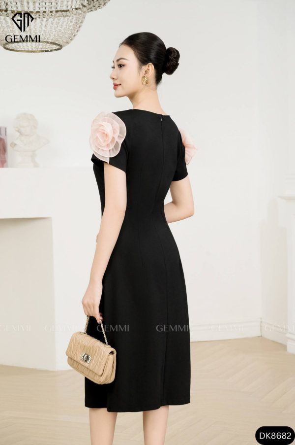 Đầm xoè phối hoa tay GEMMI Fashion, DK8682 - Hình ảnh 3