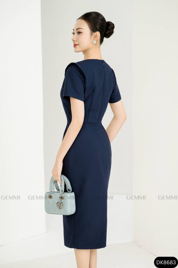 Đầm body xếp ly cổ GEMMI Fashion, DK8683 - Hình ảnh 7