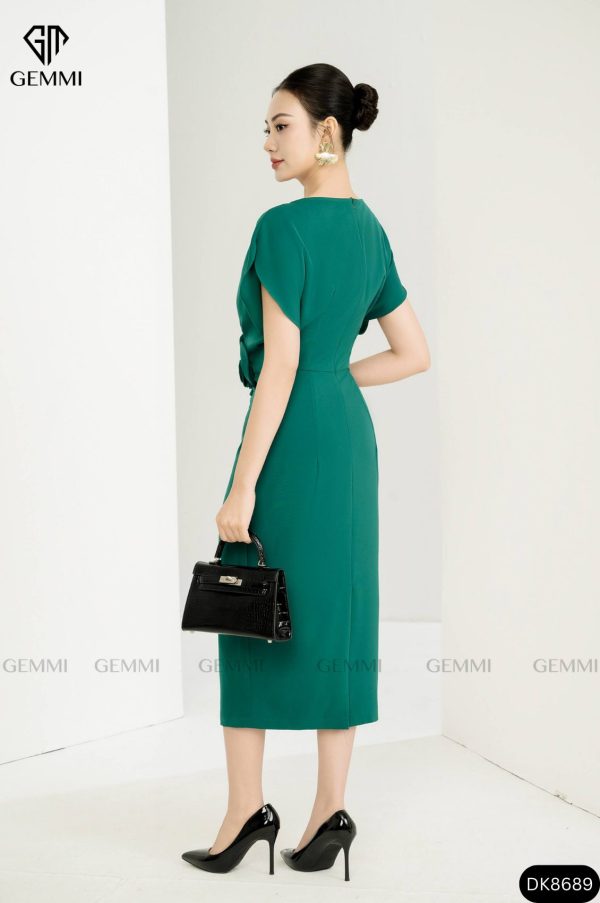 Đầm body cổ thuyền phối hoa eo GEMMI Fashion, DK8689 - Hình ảnh 15