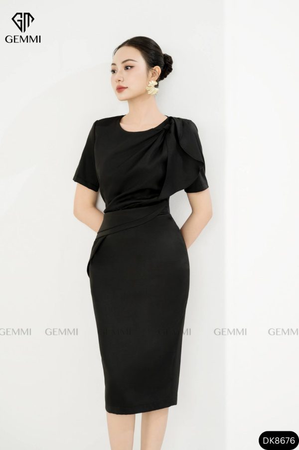 Đầm body công sở cổ tròn GEMMI Fashion, DK8676 - Hình ảnh 7