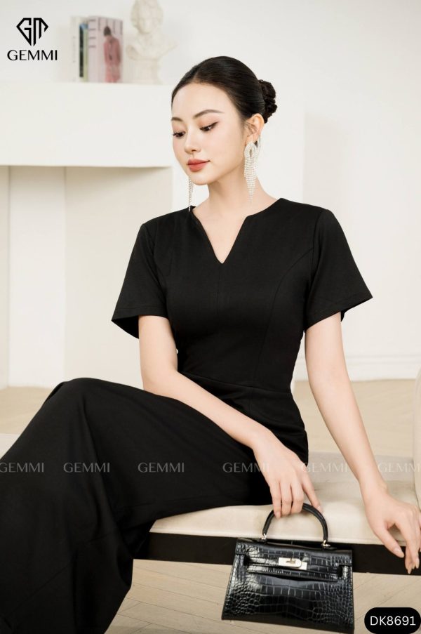 Đầm body dáng dài cổ V GEMMI Fashion, DK8691 - Hình ảnh 5