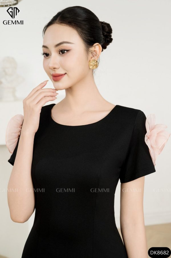 Đầm xoè phối hoa tay GEMMI Fashion, DK8682 - Hình ảnh 2