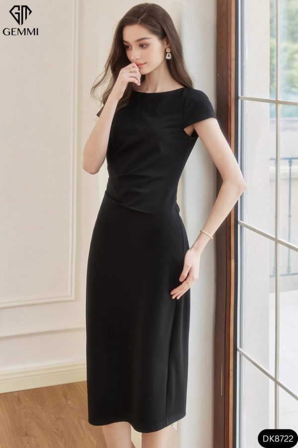 Đầm body xếp ly eo Gemmi Fashion, DK8722 - Hình ảnh 4