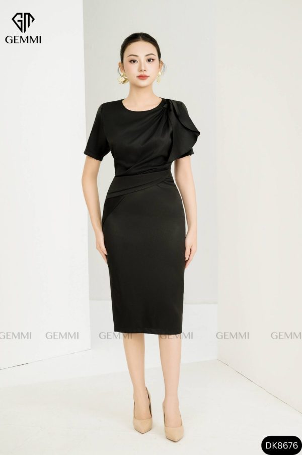 Đầm body công sở cổ tròn GEMMI Fashion, DK8676 - Hình ảnh 9