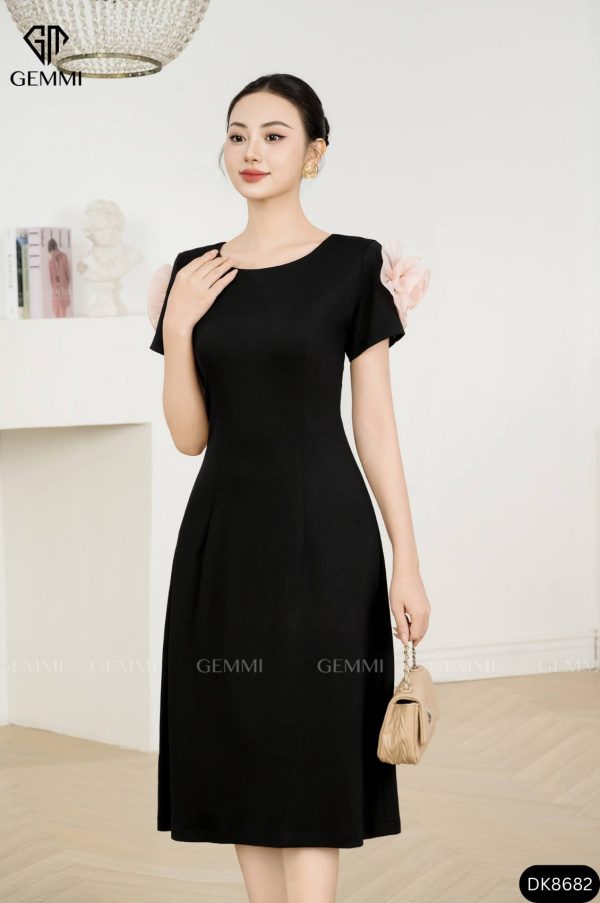 Đầm xoè phối hoa tay GEMMI Fashion, DK8682 - Hình ảnh 5