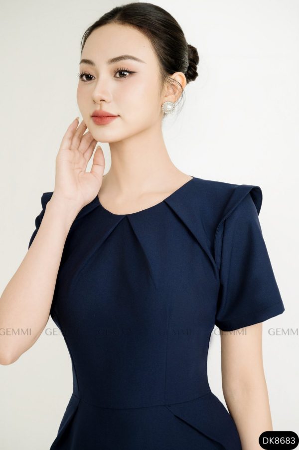 Đầm body xếp ly cổ GEMMI Fashion, DK8683 - Hình ảnh 4