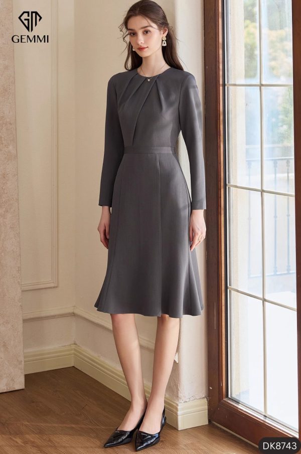 Đầm công sở dài tay GEMMI Fashion, DK8743 - Hình ảnh 6