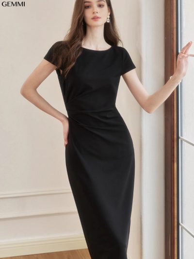Đầm body xếp ly eo Gemmi Fashion, DK8722