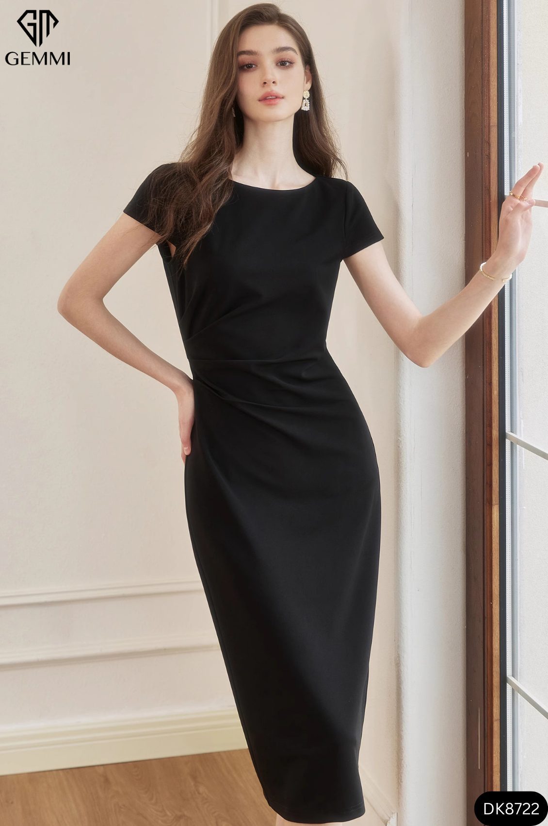 Đầm body xếp ly eo Gemmi Fashion, DK8722